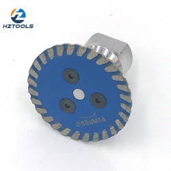 Small sintered turbo diamond carving blade with flange for Stone carving